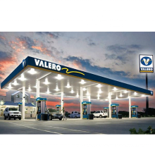 LF Light Steel Space Frame Gas Station Roof Construction Cost Of Gas Station Canopy
